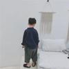 Kids' Retro Japanese-Style Bat Sleeve Lapel Shirt - Cotton & Linen, Spring/Autumn, Baby Boy Outerwear