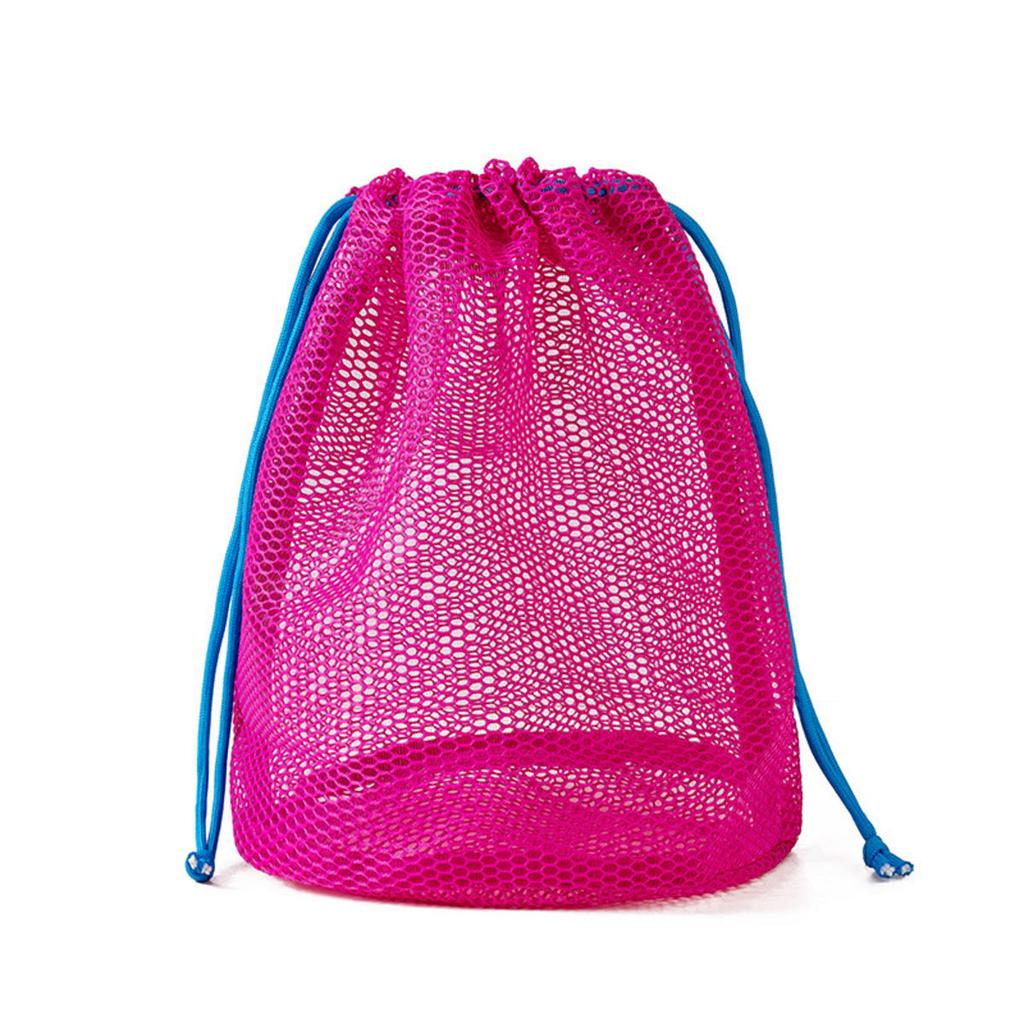 Mesh Lazy Toiletry Kits Coin Purse Dopamine Color Cosmetic Storage Bag Drawstring Large Capacity Fashion Travel Bathroom Bag