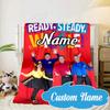 Custom Name Wiggly World Tour Adventure Blanket bed sofa Blanket Flannel Blanket for Camping, Hiking, Picnic Essentials,gift for Fan family