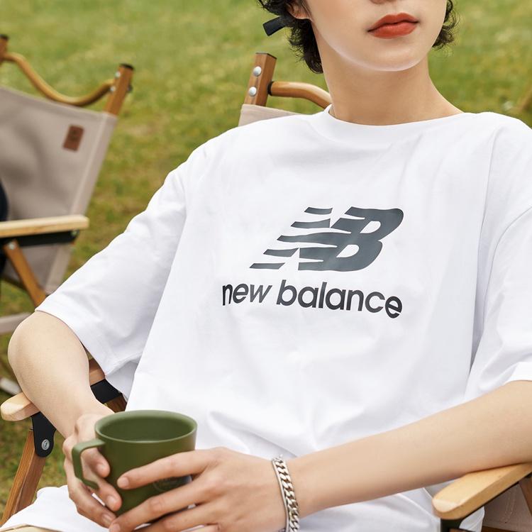 New Balance Essential Big Logo T-shirt Asia Sizing 'White' Men's AMT31541-WT