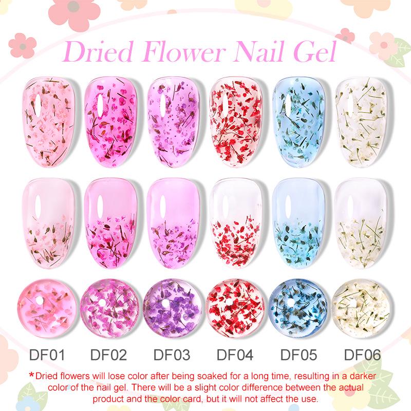 LILY'CUTE Fairy Sparkle Dried Flower Gel Nail Polish