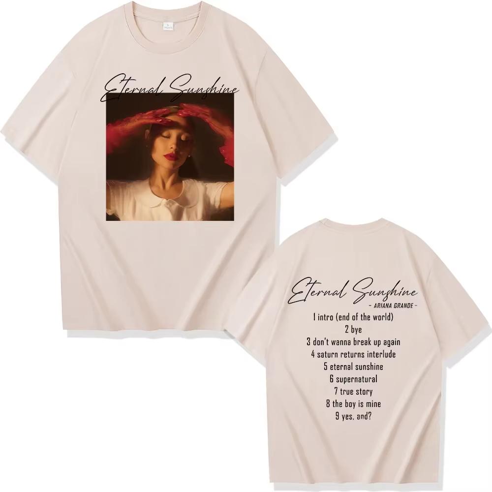 Ariana Grande Eternal Sunshine Album T-Shirt Herren und Damen Sommer Baumwollkleidung Mode Kurzarm T-Shirt Streetwear