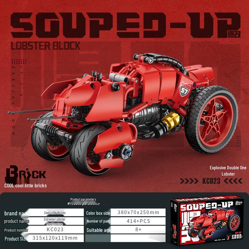 

Крутая серия KC023-026: Лобстер, Акула, Банан, Скорпион Гоночные машины - Набор игрушек из собранных строительных блоков.