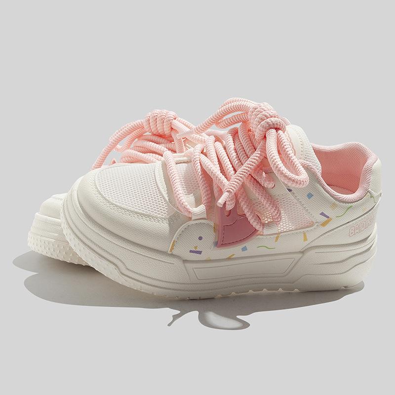Spring new dopamine board shoes mesh breathable casual shoes low top