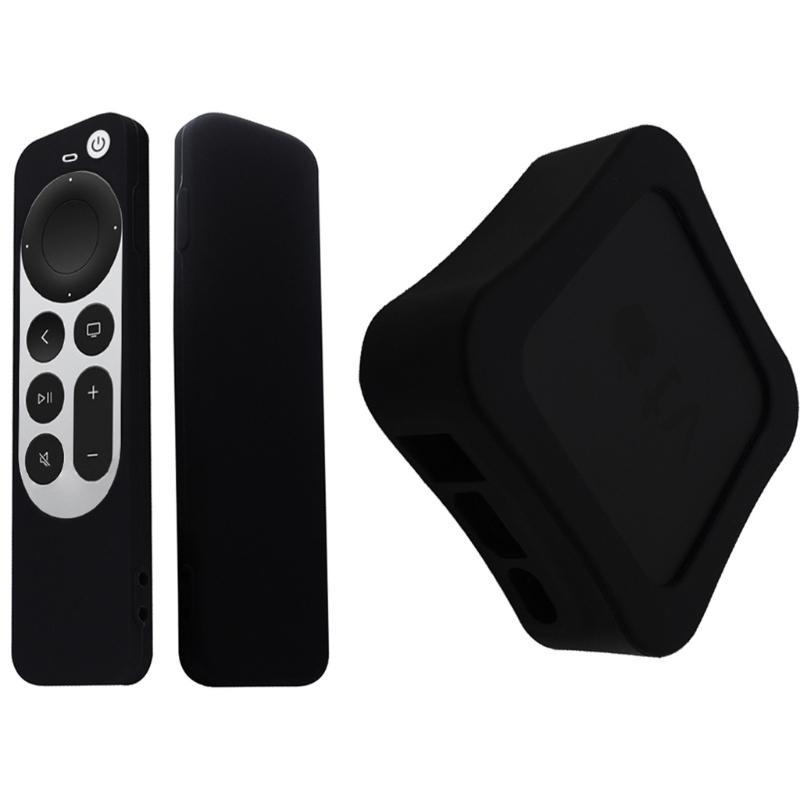 

Silicone Remote Protective for Shell For -Apple TV 4K Siri Remote 2021 Anti-Slip Shockproof Soft for Case Cover Remote 1 чорний
