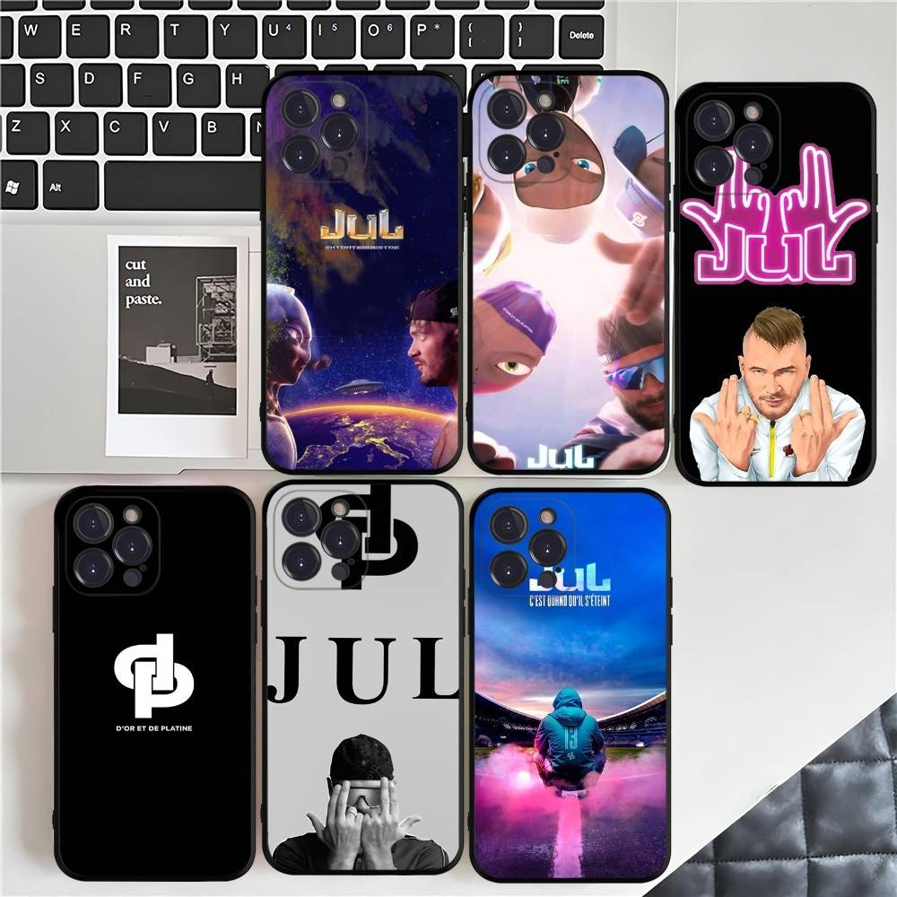 Rapper JuL C'est Pas Des Lol For IPhone 17 16 15 14 13 12 11 Pro Max Plus Shockproof Black Soft Phone Cover