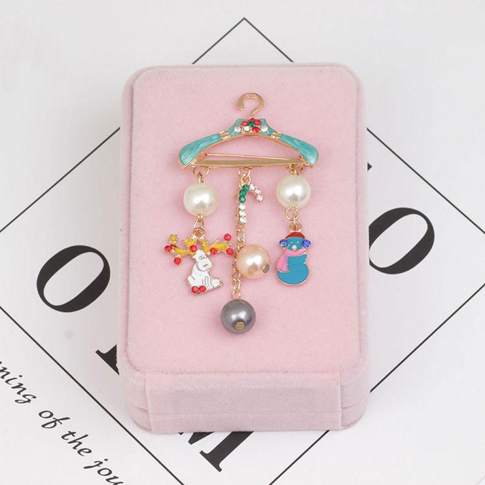 Christmas Decor Bag Decoration Christmas Brooch Clothing Brooches Hanger Tassel Pin Jewelry Gift