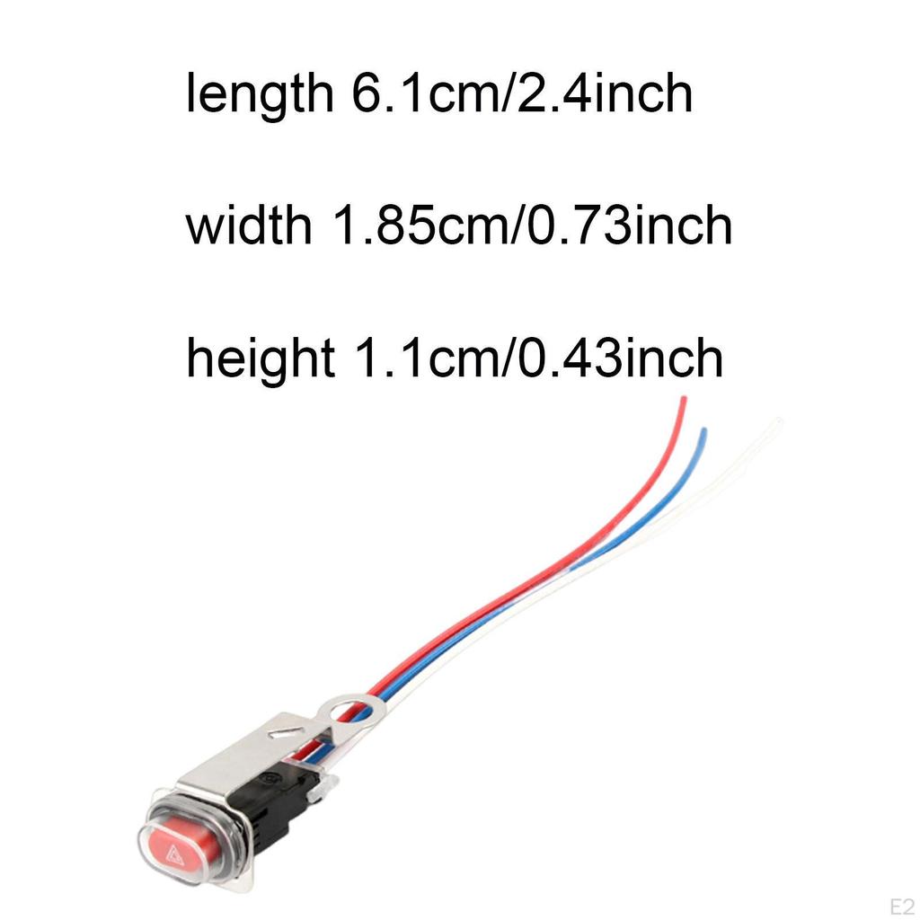 Flash Button Warning Switch, PP Replacement Control, Quick Installation, Suitable for Motorcyclists,