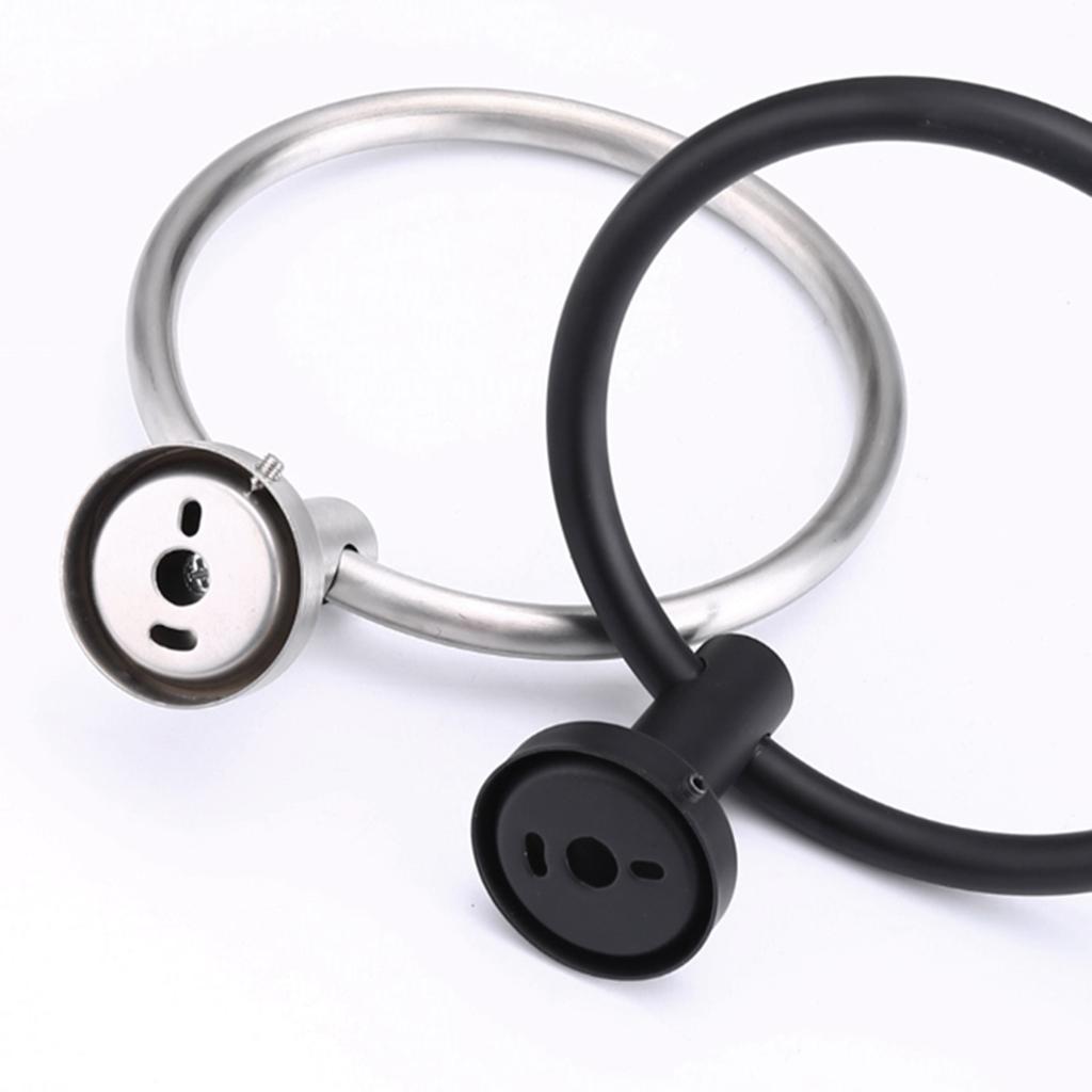 Anti Rust Towel Ring Black Corrosion Resisting Silver