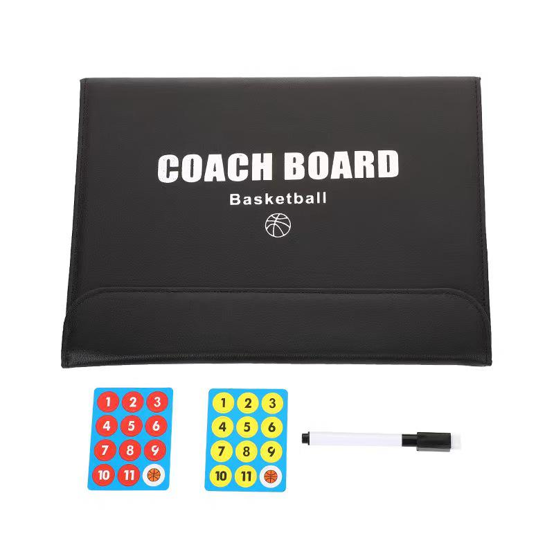 Foldable Magnetic Basketball Coaching Board with Markers and Pieces