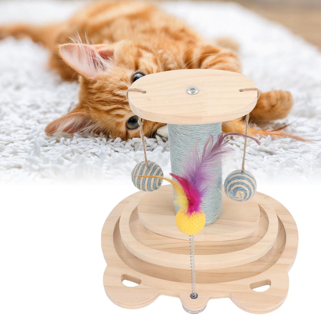 Cat Scratching Post Versatile Sturdy Interactive Cat Training Climbing Tree Scratching Post for Home
