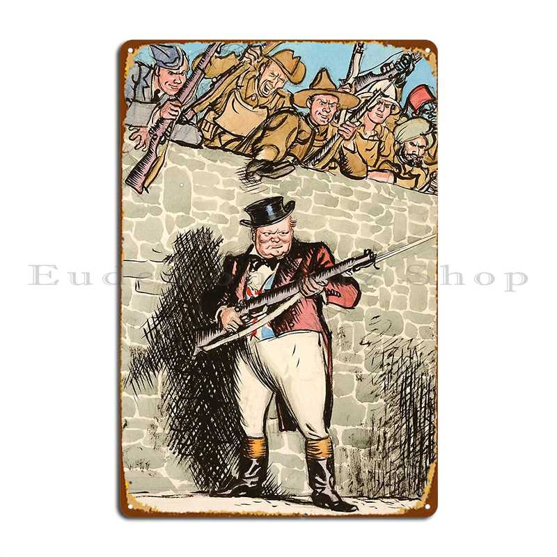 Winston Churchill As John Bull Metal Sign Create Living Room Club Design Create Tin Sign Poster 20x30cm