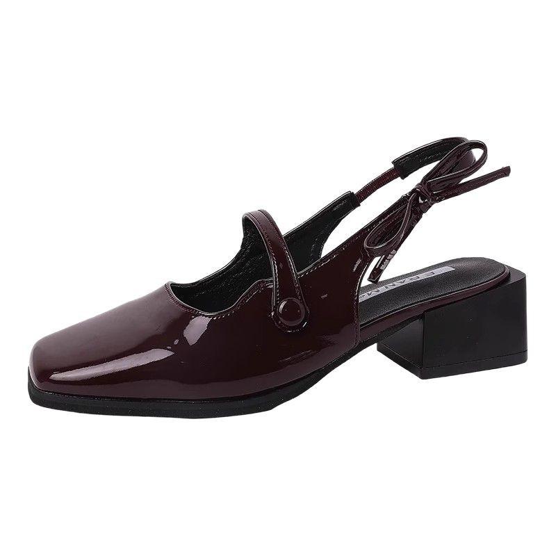 French niche silver Mary Jane bag head sandals fairy shoes 2025 summer new small leather shoes single shoes women's shoes