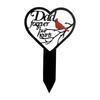 Memorial Marker for Cemetery Heart Plaque Garden Stake Mom Decoration Stake for Outdoor Yard Garden