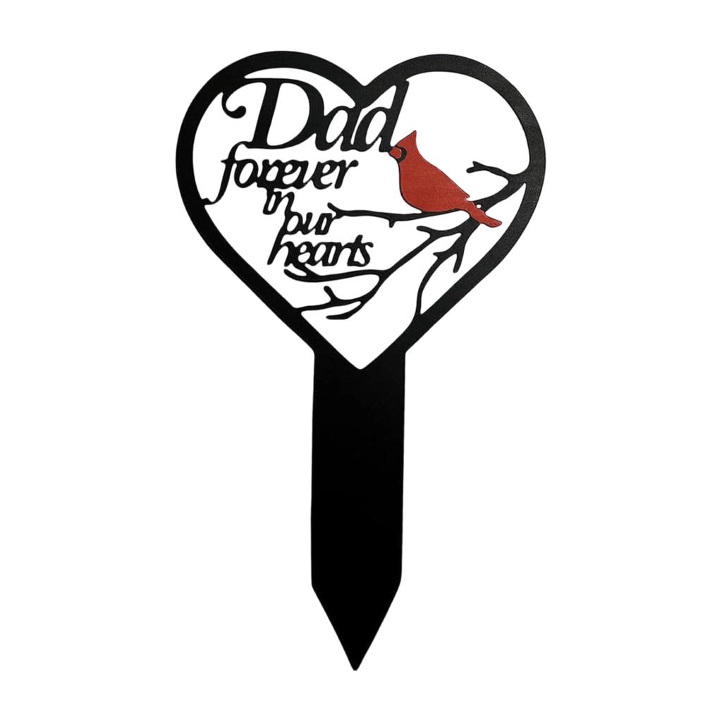 Memorial Marker for Cemetery Heart Plaque Garden Stake Mom Decoration Stake for Outdoor Yard Garden