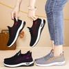 Shoes Women's Flying Woven Casual Shoes, a Breathable Single Shoe, Soft-soled Comfortable Shoes, Women's Simple Lace-up Mesh Shoes