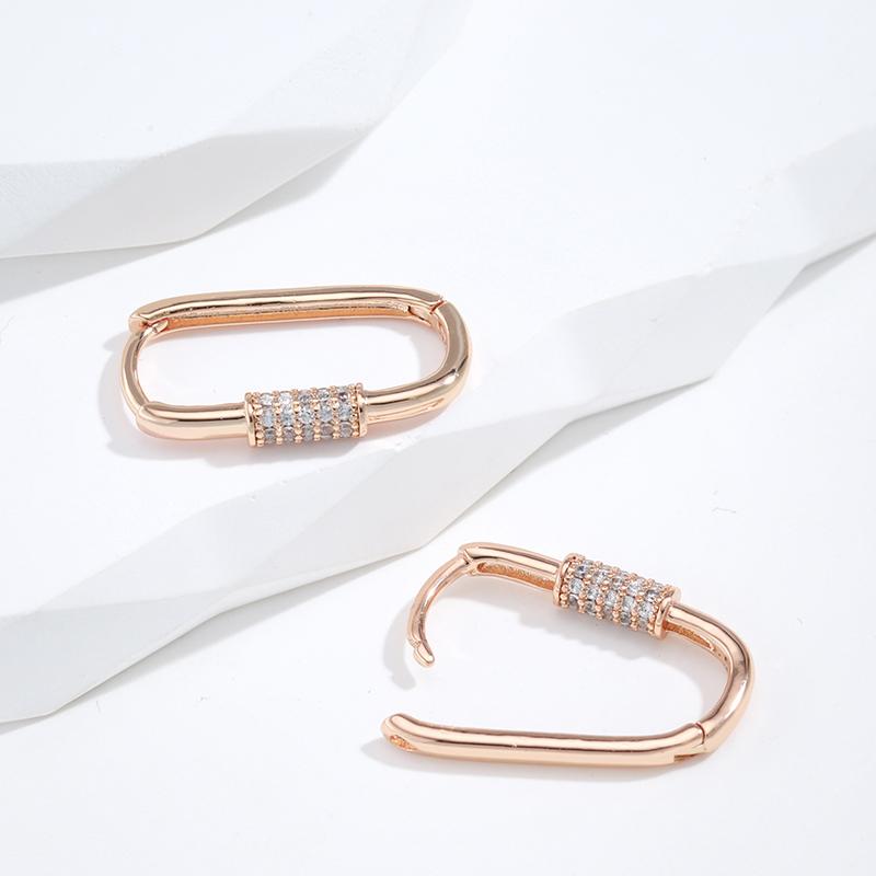 

Минималистичные женские серьги-кольца с многослойным цирконом, висячие вечерние повседневные украшения зелёный