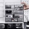Desktop Storage Box Organizer Drawer-type Transparent Dormitory Study Table Stationery Storage Box Acrylic Desk Pen Book Rack