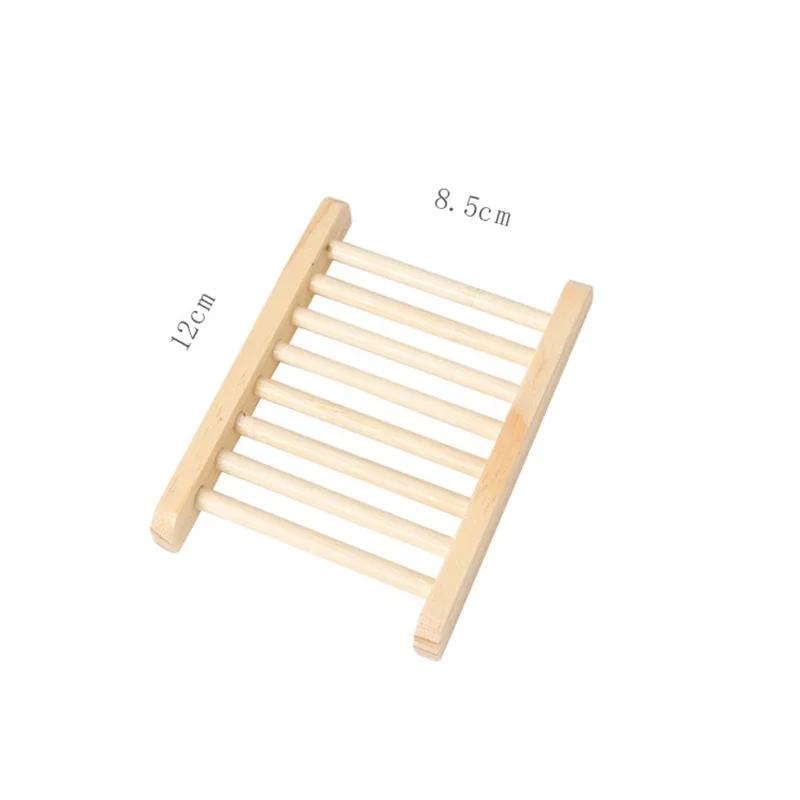 Natural Bamboo Soap Box Dishes Bath Soap Holder Bamboo Case Tray Wooden Prevent Mildew Drain Box Bathroom Washroom Tool