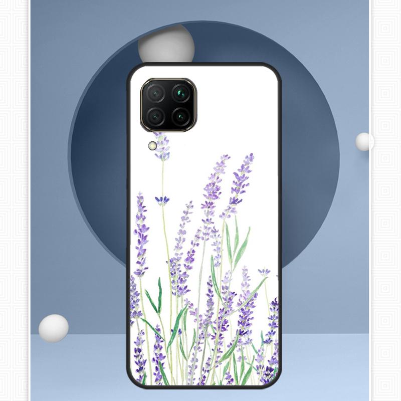 Lavender Purple Flowers For Huawei Nova 12i 12s 11i 8i Y91 Y60 Y70 Y72 Y90 Y61 9 10 SE P20 P40 Lite P30 P60 Pro Case