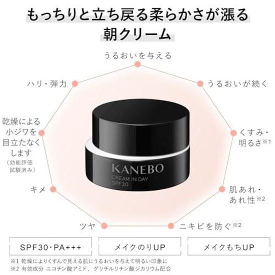 KANEBO Cream Day II Morning 40g SPF30 PA+++ Quasi-drug Moisture Dryness Firmness Radiance UV Care Makeup Retention Gift