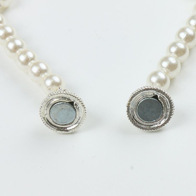 Magnetic Curtain Tiebacks with Pearl Butterfly Design, Decorative Curtain Holdbacks No Drilling Required