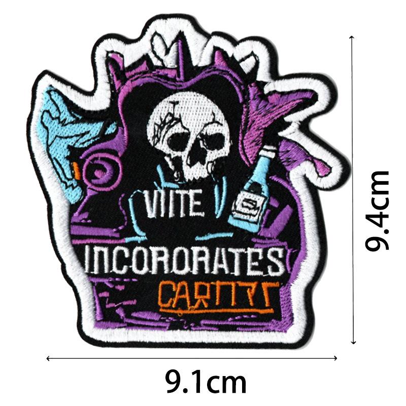 Skull Punk Embroidered Patch for Clothing & Accessories