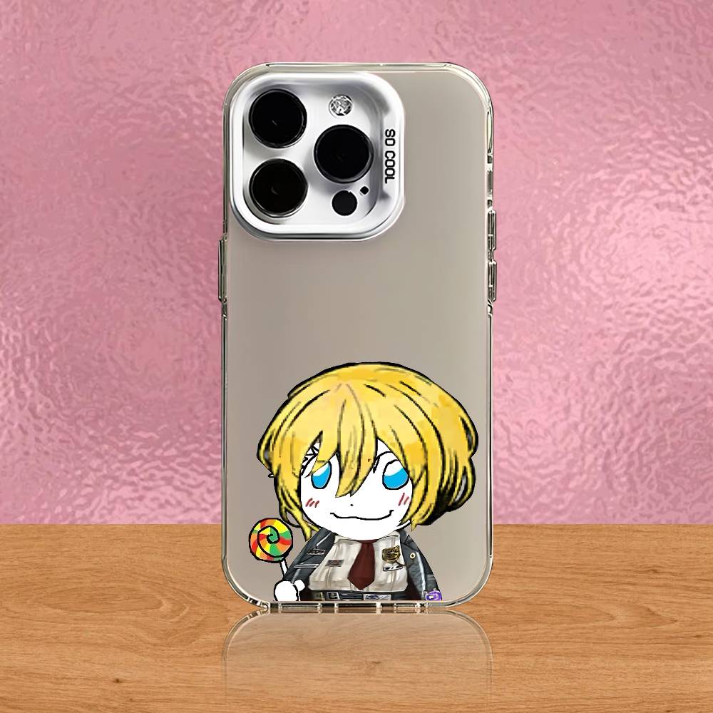 L-Limbus C-Company Don Quixote For iPhone 17,16,15,14,13,12,X,8,Pro,Max,Plus,SE4,Air,Mini Anti-Slip Design White IMD Matte Case