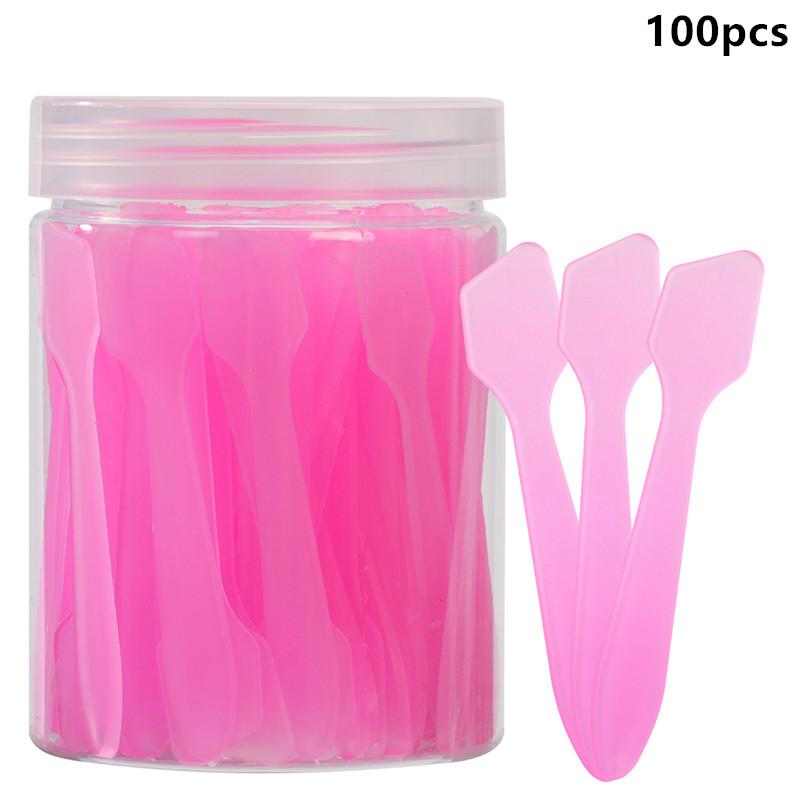50/100 Pieces Cosmetic Spatulas Scoop Face Cream Mask Mud Mixing Plastic Spoon Beauty Diy Tools Eyes Facial Makeup Applicator