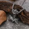 Viking wolf head necklace pendant