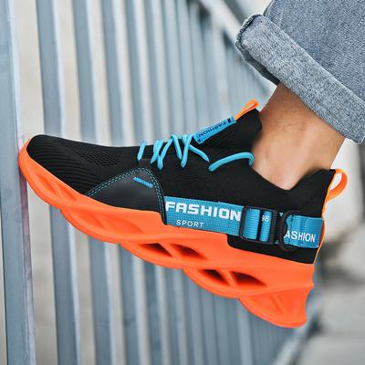 Large Size 46 Blade Men's Shoes Spring Sports Shoes Fly-woven Mesh Men's Trend Casual Shoes Breathable Running Shoes