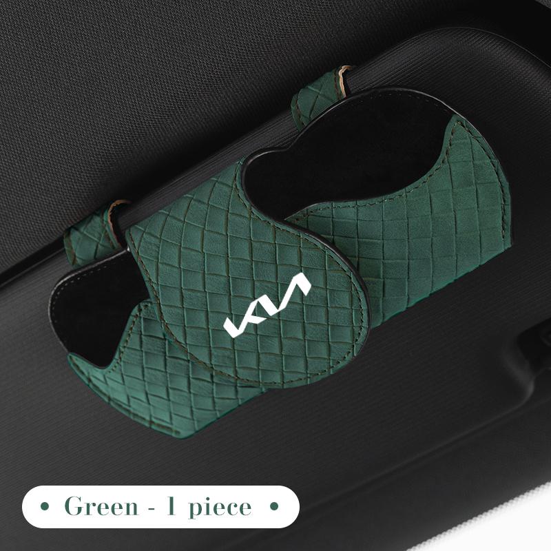 AABIV1 Car Visor Glasses Case For KIA K5 K2 K3 Ceed Sportage Rio 3 Proceed Sedona Forte Cerato Venga Magnetic Leather Sunglasses Holder
