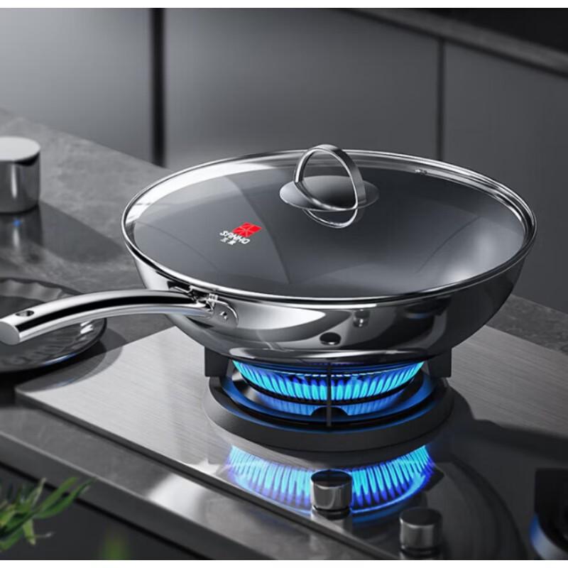 Sanhe 304 Stainless Steel Titanium Non-stick Wok