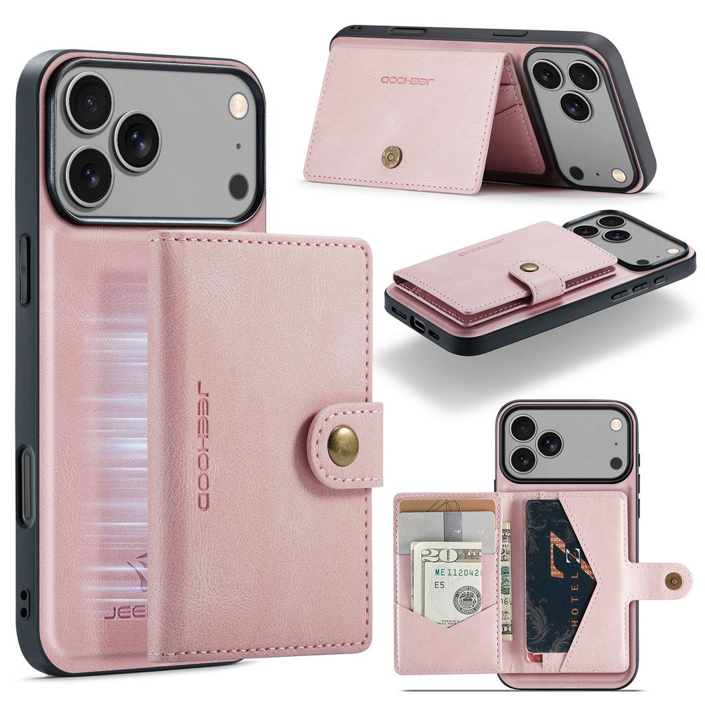 2 In 1 Magnetic Detachable Leather Cards Solt Wallet Case For iPhone 17 Pro Max 16 Plus 15 14 13 12 11 Phone Holder Bag Cover