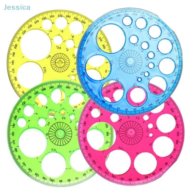 Righello Template Circolare Multifunzione per Disegno - Goniometro & Stencil Circolare per Arte, Disegno Tecnico & Materiale Scolastico