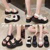 22 spring and summer new platform sandals sports style one-character open-toe sandals tide