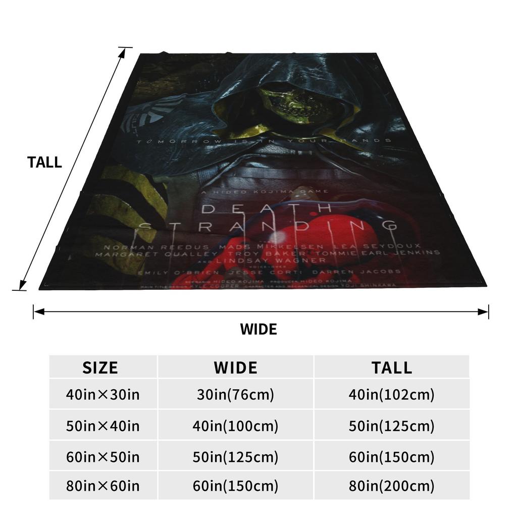 Tomorrow Is In Your Hand Higgs Flannel Throw Blankets Death Stranding Kojima Productions Blankets for Bed Warm Plush Thin Quilt