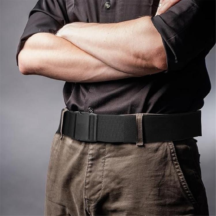 Adjustable Buckles Braided Belt Unisex Jeans Waistband Stretch Woven Belt for Outdoor Sports