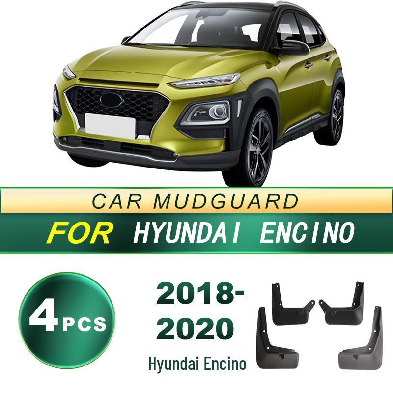 Hyundai Kona 2018-2020 Tire Mud Flaps, Soft Rubber, No-Drill Installation