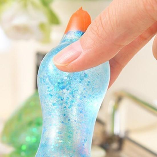 Transparent Glitter Duck Squeeze Toy, Mini Duck Anxiety Relief Sensory Toy, Slow Rising Animal Shape Stress Toy