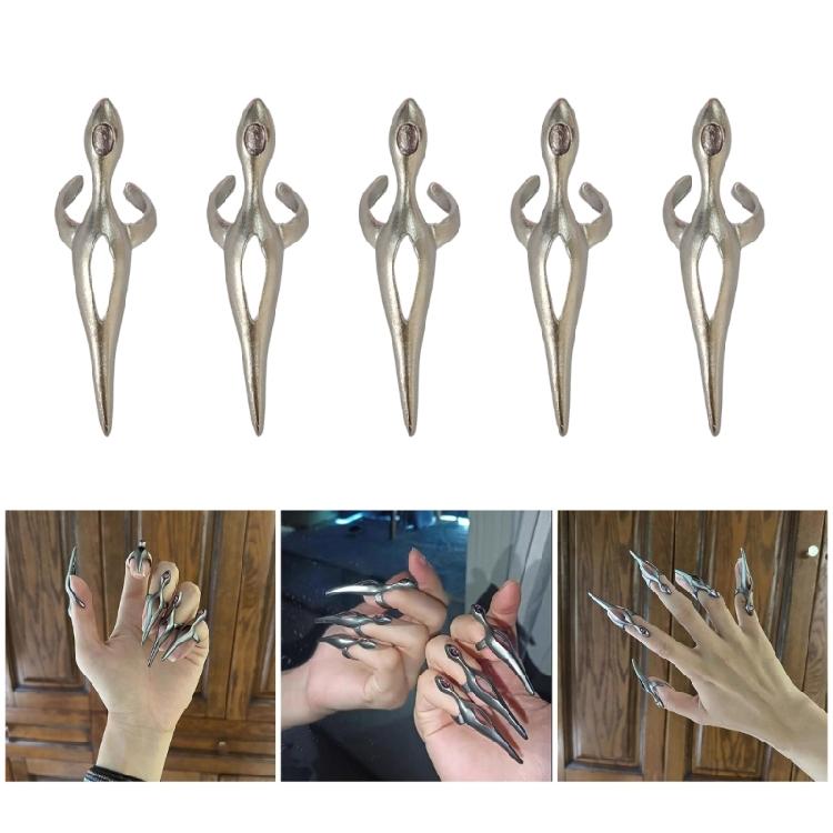 Comfortabel te Dragen Gotische Punk Ring Donkere Esthetiek Vingertop Ring Accessoires voor Subcultuur Liefhebbers en Trendsetters