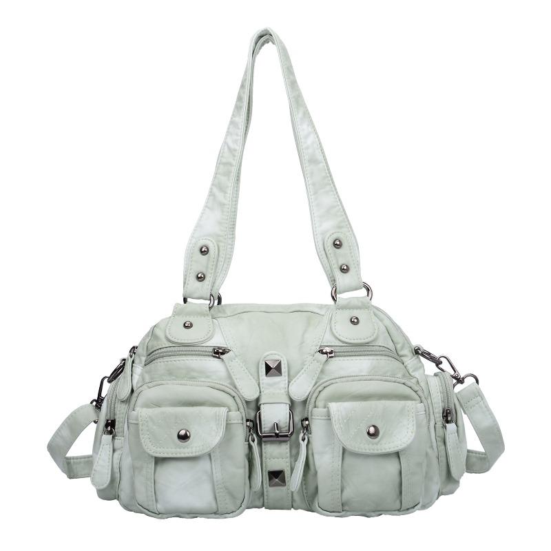 Nuova borsa a mano da donna Yk lavata, borsa a tracolla versatile per il pendolarismo, borsa a tracolla morbida in pelle