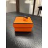 Used HERMES Hermes Scarf Ring Twilly Ring Cube Silver Color With Box