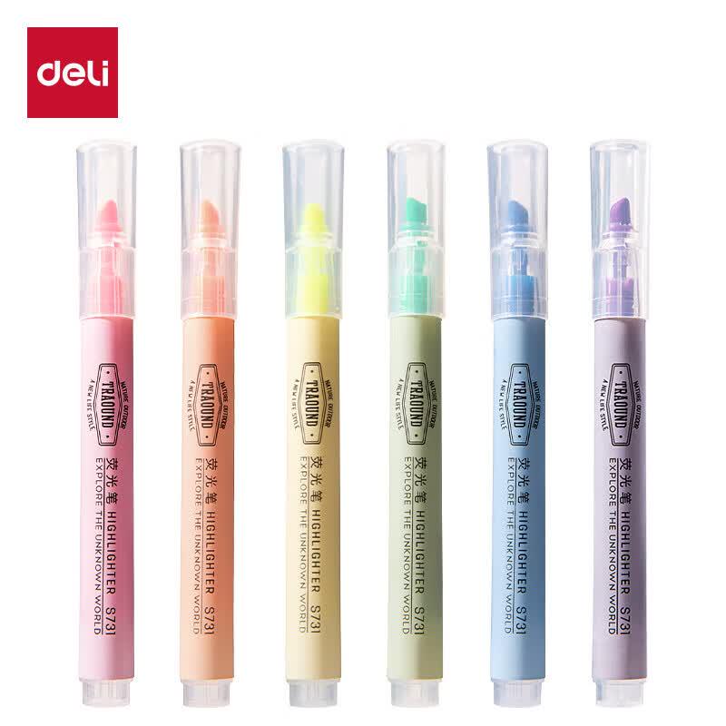 Deli Classic 6-Color Highlighter Pen Set