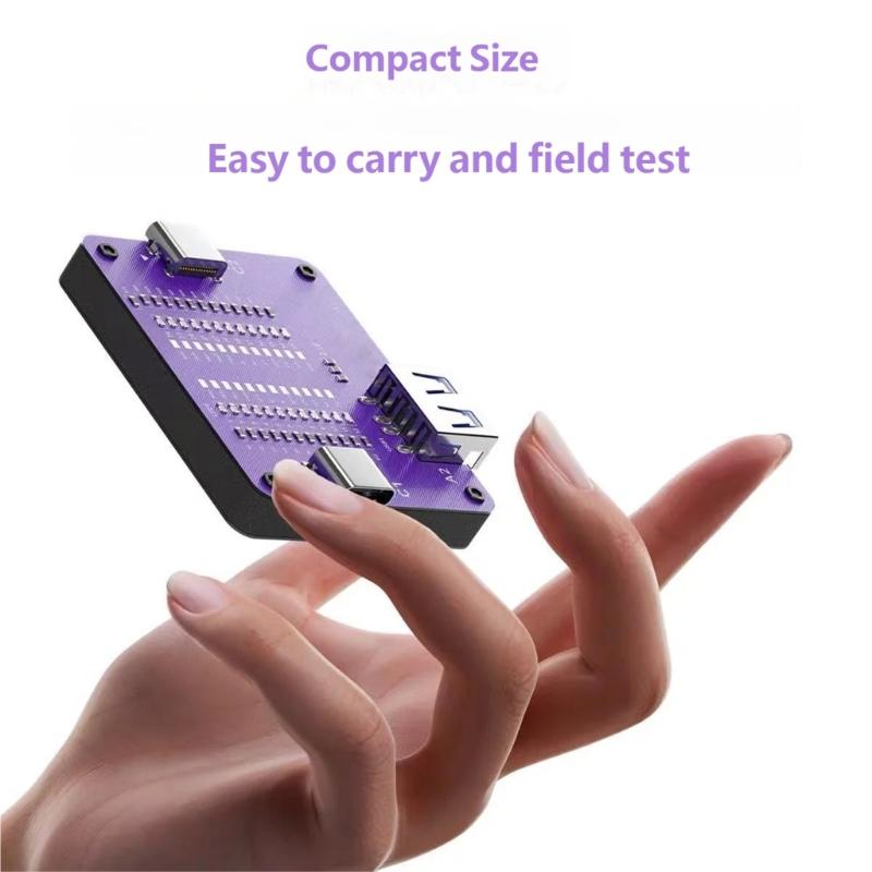 Portable USB C Cable Tester With Fault Detection Function Perfect For Testing 24Pin Type C Fast Charging Wire Checker