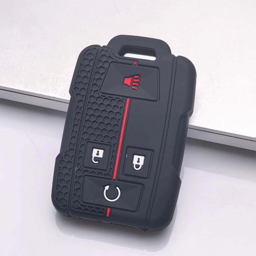 Key Fob Cover for Chevrolet 1500 Silverado 2500HD 3500HD Sierra Anti-Scratch Guard Shockproof Protection Soft Grip Texture Responsive Button Touch