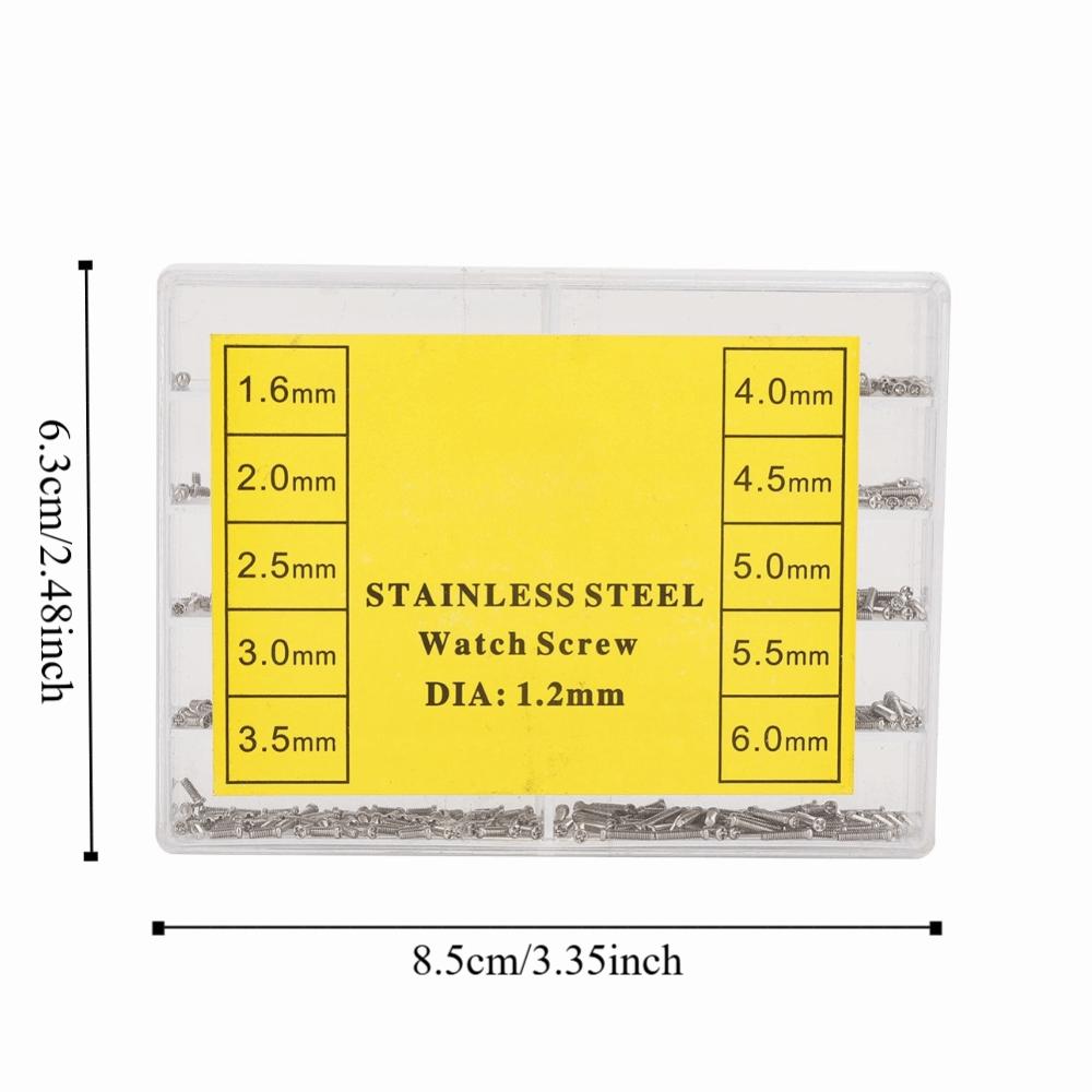 Cross Head Watch Screw 1.6-6.0mm Size Watch Back Screw Stainless Steel Screw  Eyeglass Repair