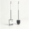 Toilet Brush And Holder Set Wall Mounted No Drill Quick Dry Dirt Resistant Deep Clean Bristles For Bathroom Toilet Bowl Cleaning