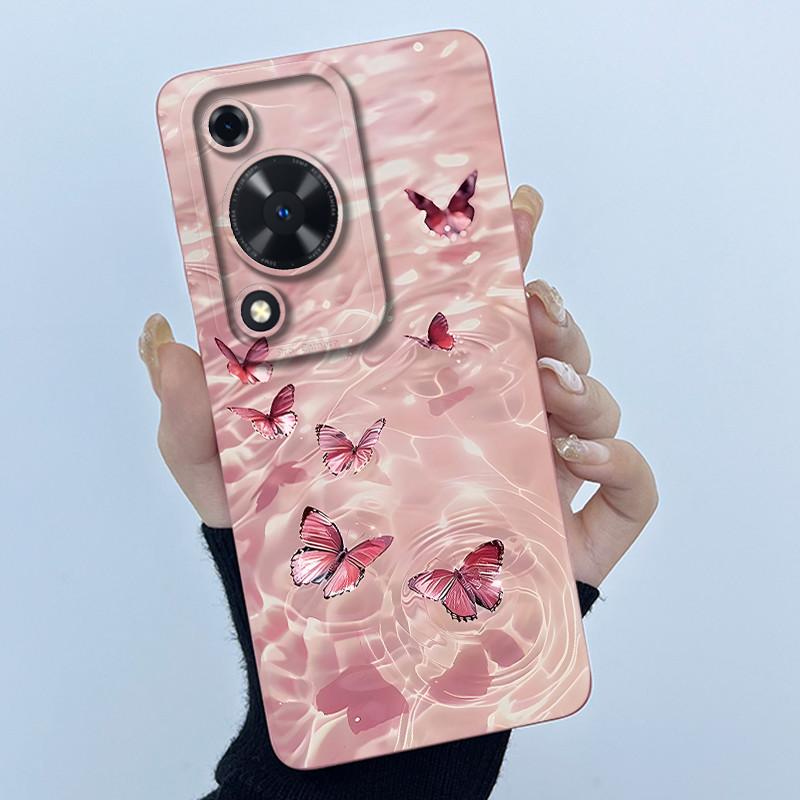 For Huawei Nova Y72 Phone Case Fashion Simplicity Flower Matte Silicone Shell For Huawei Nova Y72S Y63 Y 72 Back Cover Housing