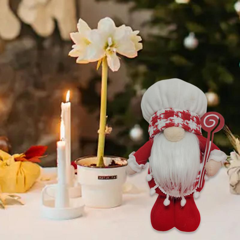 Christmas Gnomes Plush 9.8 Inch Faceless Dwarf Doll Plush Gnomes Hold Candy Cane For Christmas Holiday Home Indoor Display